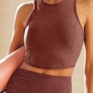 Beyond Yoga Spacedye Motivate sleevelesCropped Tank | Grape Rose Heather | Small